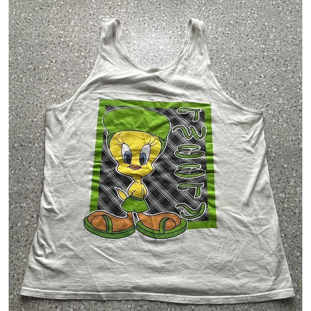 Vintage 90s White Tweety Bird 1997 Beach Tee One Size Fits All